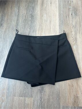 Zara Black Wrap-Front Skort